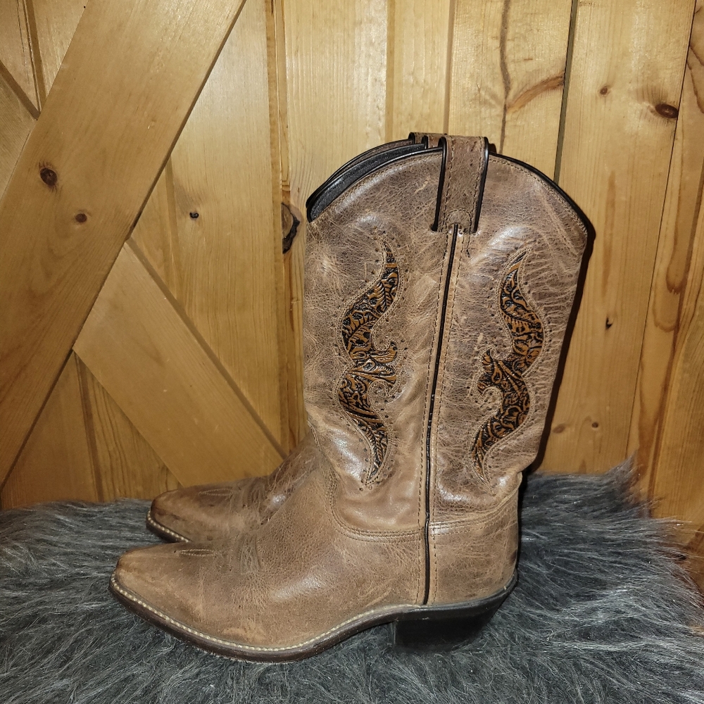 Abilene Boot Co. Brown Leather Western Boots